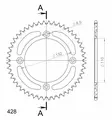 Takaratas Supersprox Alu 48T KTM 85SX/Husqvarna 85TC - Motocrossin ja enduron takahammasarattaat - 6438471310986 - 3