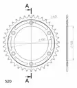 Takaratas Supersprox KTM/Husqvarna/Husaberg 39T - Motocrossin ja enduron takahammasarattaat - 6438471310566 - 3