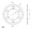 Takaratas Supersprox Stealth KTM/Husaberg/Husqvarna Kulta 52Z - Motocrossin ja enduron takahammasarattaat - 6438471310696 - 3