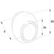 Työntövarren kuula 32 60x51 mm - Traktorin sokat ja kiinnitystapit - 8719493302356 - 2