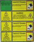 varoitustarra merkintätarra aurinkosähkö - Opasteet ja varoituskyltit - 6438056267926 - 1