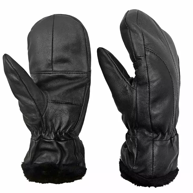 Naisten nahkarukkaset musta - Käsineet - 6438150162066 - 1