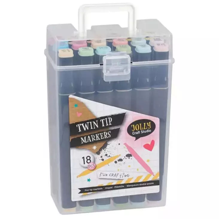 Kaksipäiset marker tussit - Tussit, kynät ja kynäharpit - 8721037840156 - 1