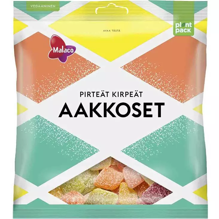 Pirteät kirpeät aakkoset hedelmäkarkkipussi - Karkkipussit - 6420256913796 - 1