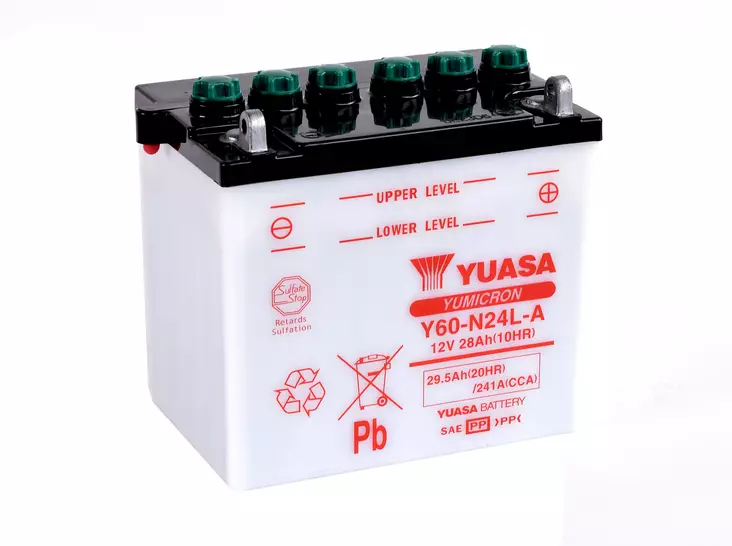 Akku Yuasa Y60-N24L-A (CP) 5.81kg - Pienkoneakut 10-30Ah - 5050694030666 - 2