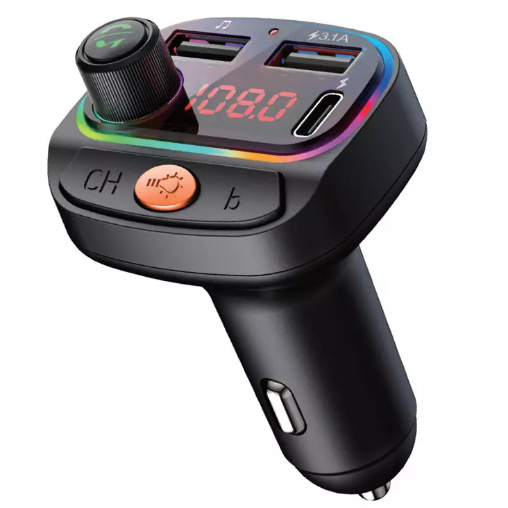 Ax4 autolaturi fm lähetin 2 x usb a + type c - Tupakansytytyspistokkeet ja laturit - 6418536034736 - 1