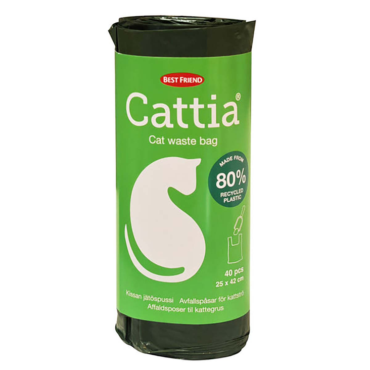 Best friend cattia kissan wc pussi 40 kpl pakkauksessa ? vahva ja vuotamaton pussi kissan hiekkalaatikon siivoukseen - Kissan terveydenhoito ja hygienia - 5700551260766 - 1
