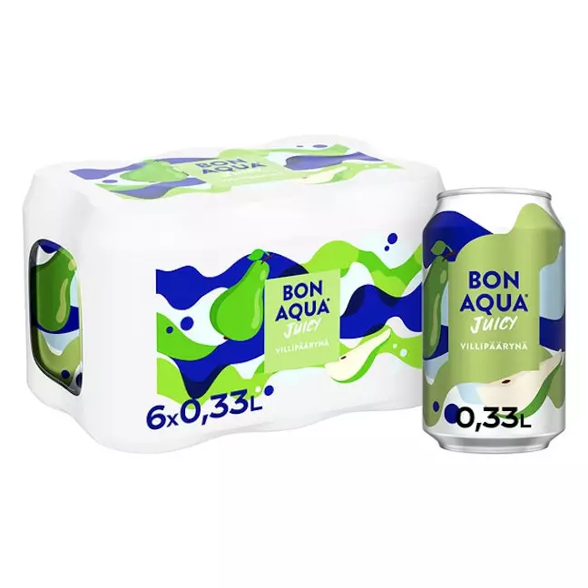 Bonaqua villipäärynä 0,33l 6 pack - Virvoitusjuomat  - 6415600567176 - 1