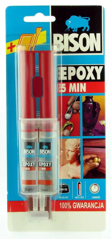 Epoxy 2-komponentti liima 5min 24ml - Epoksit, muoviliimat ja yleisliimat - 8710439153056 - 1