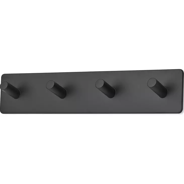 Habo edge 4 koukun pyyhenaulakko musta tarrakiinnitys - Vaatekoukut - 7317900193866 - 1