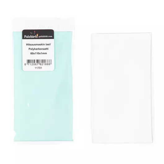 Hitsausmaskin lasi 60x110 mm 1mm - Hitsauskypärät ja lasit - 8712067821666 - 1
