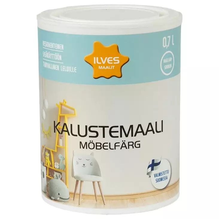 Ilves kalustemaali v40 vaaleansininen 0,7l sopii puuleluille - Talomaalit - 6430026955246 - 1
