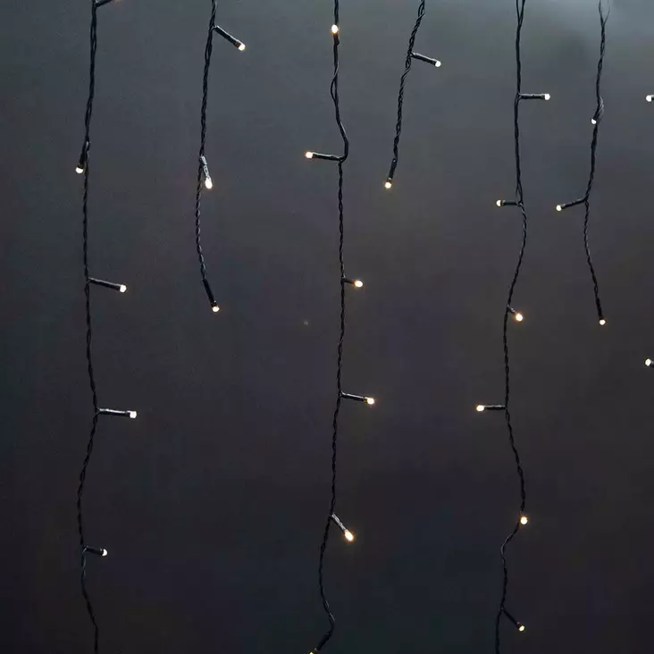 Jääpuikkovalosarja 180 led lämmin valkoinen 5,9m - Valoketjut ulko- ja sisäkäyttöön - 5412810407316 - 1
