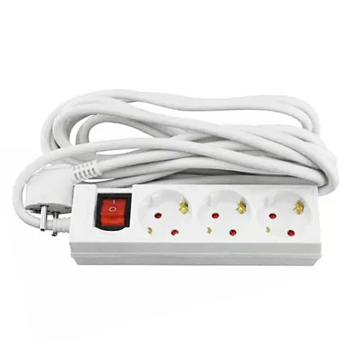 Jatkojohto kytkimellä 5 metriä - Jatkojohdot sisäkäyttöön 230V - 6438140263506 - 1