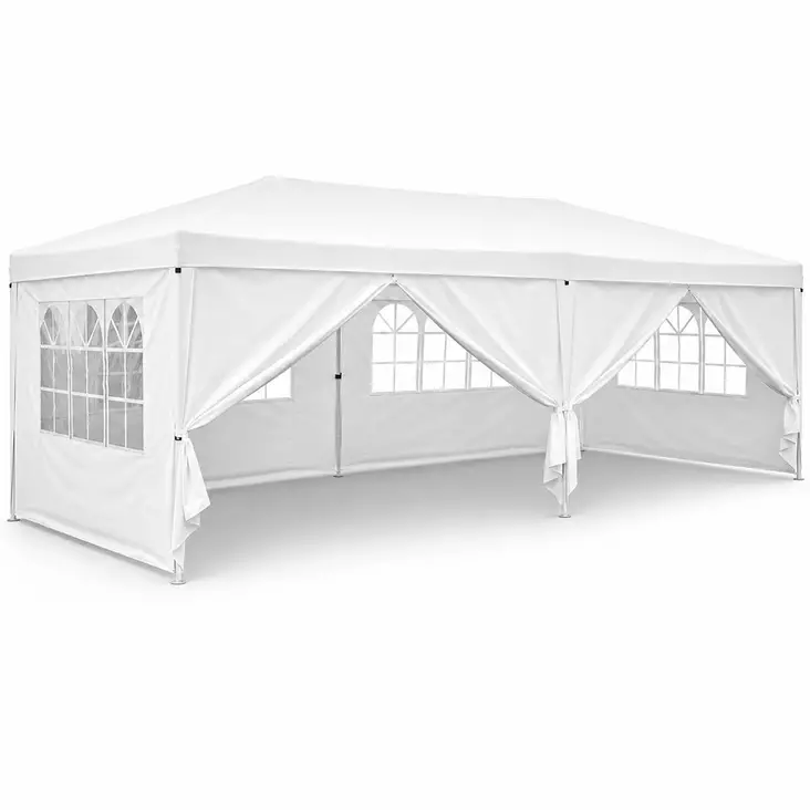 Juhlateltta 3x6m valkoinen - Paviljongit ja pergolat - 6438168120416 - 1