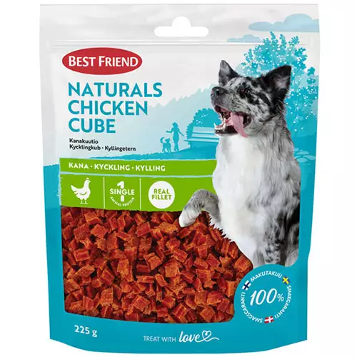 Best friend naturals kanakuutio 225 g koiran makupala - Koiran puruluut, purutikut ja pururullat - 5700551172496 - 1