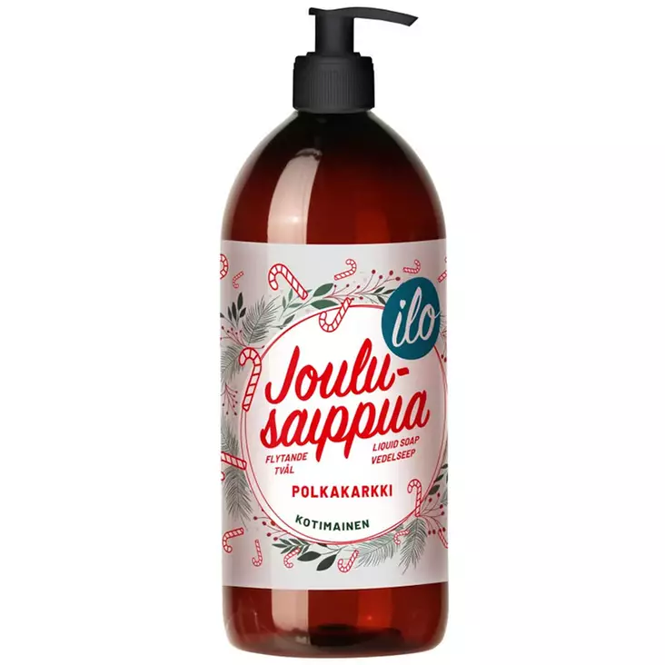 Ilo polkakarkki joulusaippua 500 ml - Joulusaippuat - 6419642350406 - 1