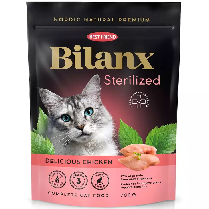 Best friend bilanx kana leikattujen kissojen kuivaruoka 700 g - Kissan kuivaruoka - 5700551211836 - 1