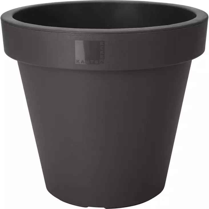 Suuri muovinen kukkaruukku antrasiitin värisenä - Kasvihuoneet ja viljelylaatikot - 8720573148696 - 1