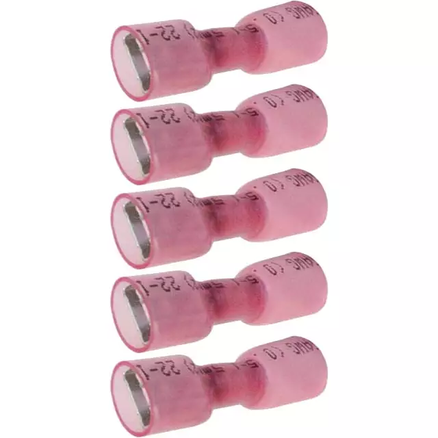 kutistelattaliitin naaras 6,3mm 0,5-1,5mm2 punainen - Kutistesukat ja yleistarvikkeet - 6438255200786 - 1