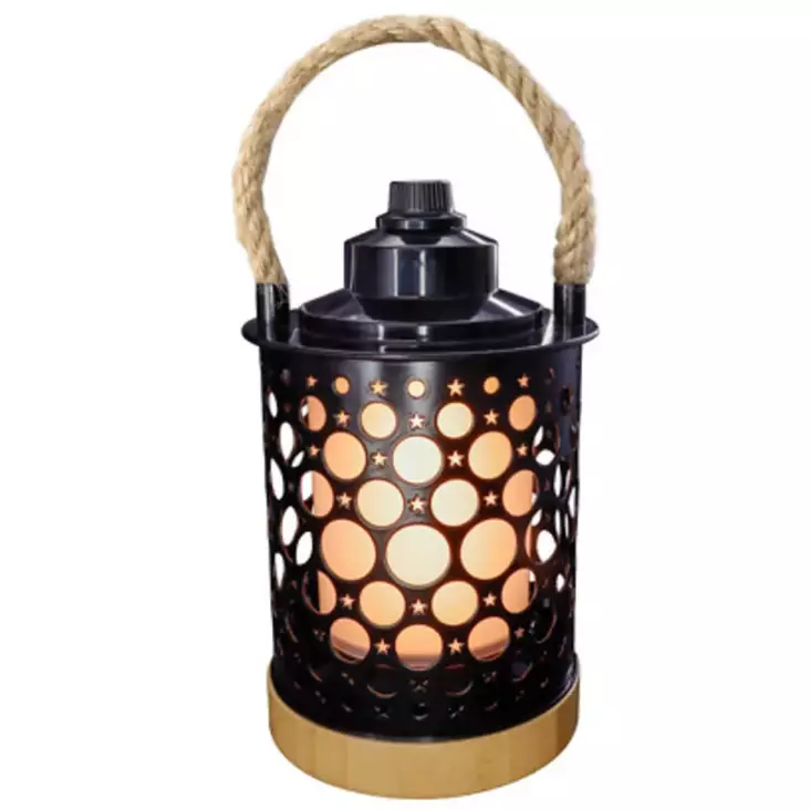 Ladattava lyhty stella musta 10,8w 10 - Led-lyhdyt - 6438140850706 - 1