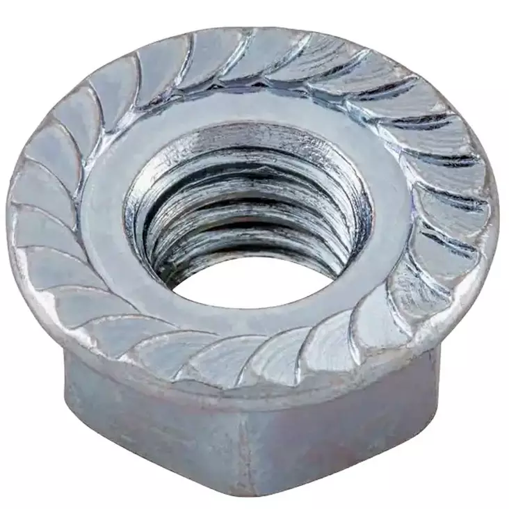 Hammastettu laippamutteri din 6923 - Kateruuvit - 8712067821406 - 1