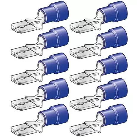 lattaliitin uros 6,3mm 10kpl sininen - Abikot - 6438255200076 - 1
