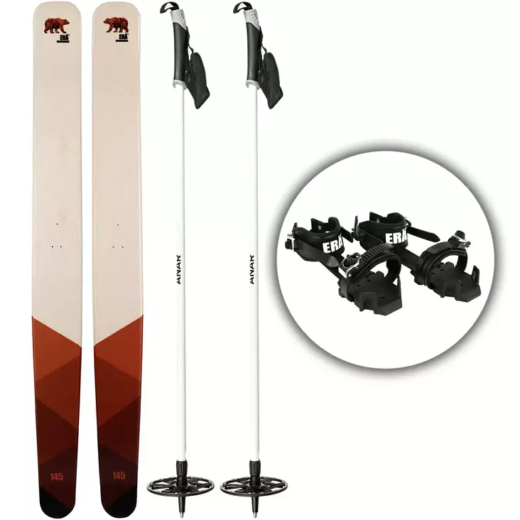 erä outdoors liukulumikengät 145 pivot-siteillä ja teleskooppisauvoilla - Hiihtovarusteet ja ladunhoito - 6438471026856 - 1