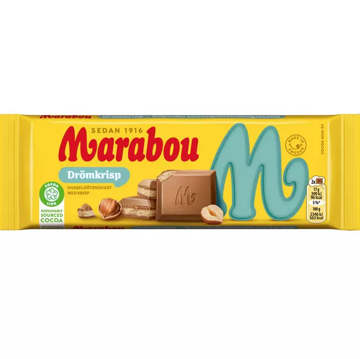 Marabou drömkrisp 90 g suklaalevy pakkauksessa - Suklaalevyt ja konvehdit - 7622210059956 - 1