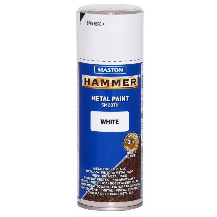 valkoinen sileä spraymaali - Maalit ja spray-maalit - 6412490017736 - 2
