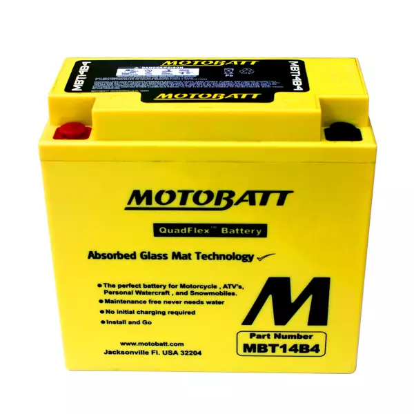 Moottoripyörän akku Motobatt MBT14B4 - Pienkoneakut 10-30Ah - 6946217700316 - 1