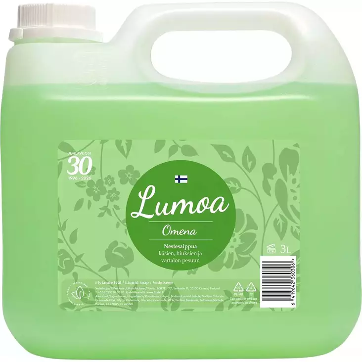 Lumoa omena nestesaippua 3l - Käsisaippuat - 6419642360306 - 1