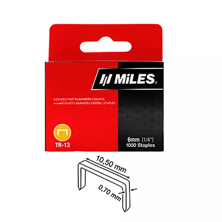 Miles niitit nitojaan no 13 8 mm - Nitojat ja niitit - 8901057901116 - 1