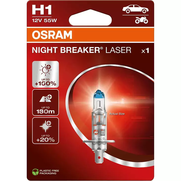 Osram night breaker laser 12v 55w h1 - Halogeenipolttimot - 4062172114936 - 1