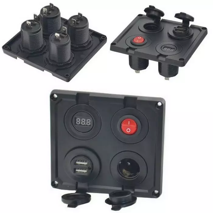 Paneelipistorasia 12V plug upotettava - Tupakansytytyspistokkeet ja laturit - 6438152082836 - 2
