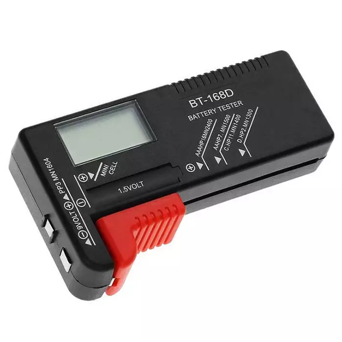 Paristotesteri AA nappiparisto 9V - Akkuparistolaturit ja paristotesterit - 6419774007056 - 1