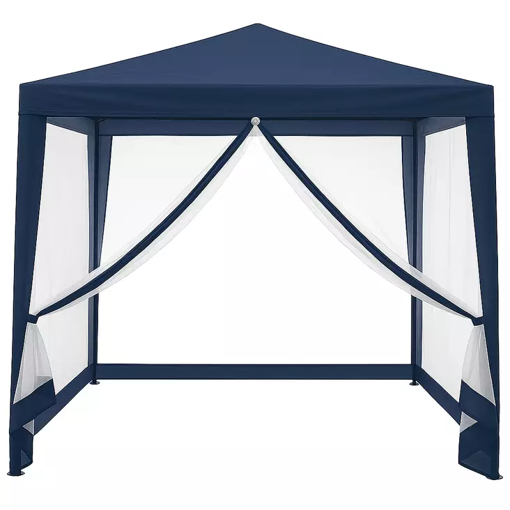 Paviljonki hyttysverkoilla 3x3 metriä sininen - Paviljongit ja pergolat - 6438168118536 - 1