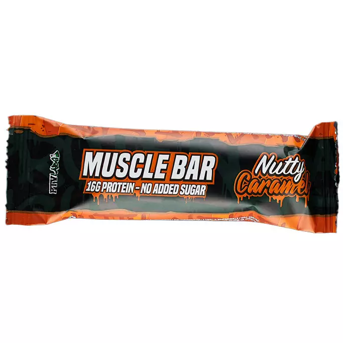 Nutty caramel proteiinipatukka muscle bar - Proteiinipatukat - 6429811102026 - 1