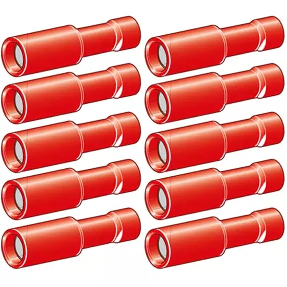 pyöröliitin naaras 4mm 10kpl punainen - Abikot - 6438255200106 - 1