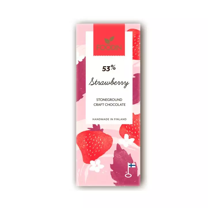 mansikkaraakasuklaa 40g - Herkut ja juomat - 6430055218626 - 1
