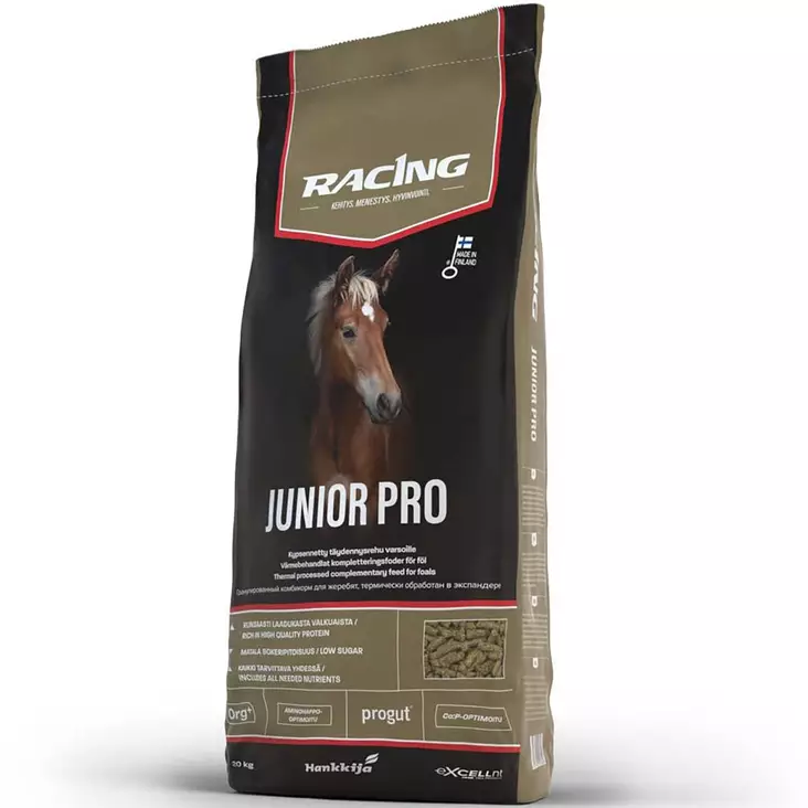 Racing junior pro 20 kg pellettirehu varsoille - Hevosen rehut - 6417679046996 - 1