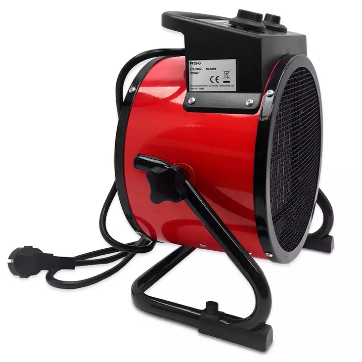 Lämpöpuhallin PTC elementillä 3kW 230V - Rakennuslämmittimet - 6438168099446 - 1