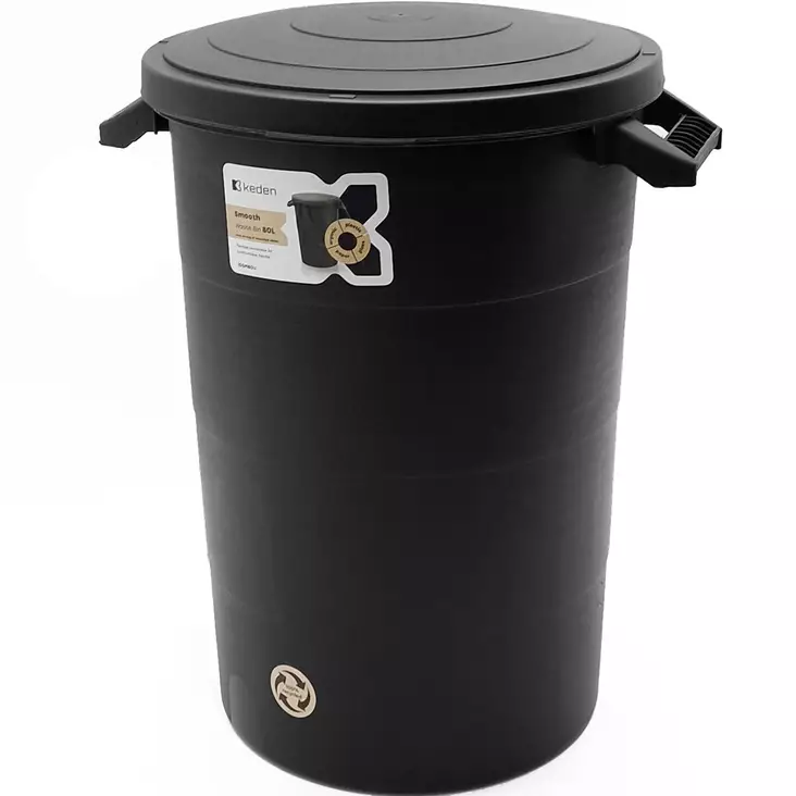pyöreä roska-astia 80L kannella - Roskapöntöt ja roskakorit - 5905197463346 - 1