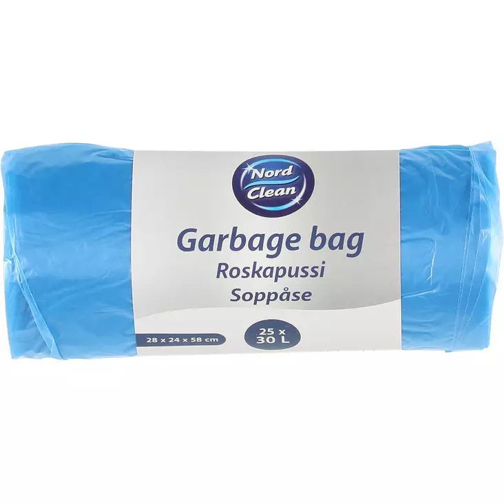 roskapussi 30L 25kpl nord clean sininen - Jätesäkit ja jätepussit - 6410410196516 - 1