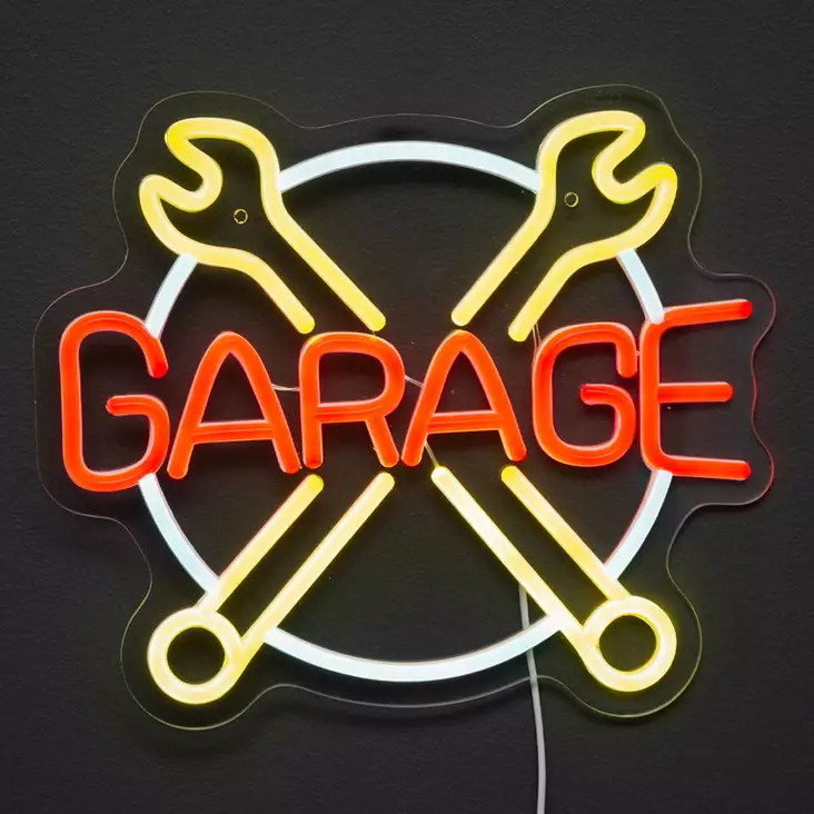 Seinävalo neon garage 30cm - Valokoristeet - 6410416523286 - 1