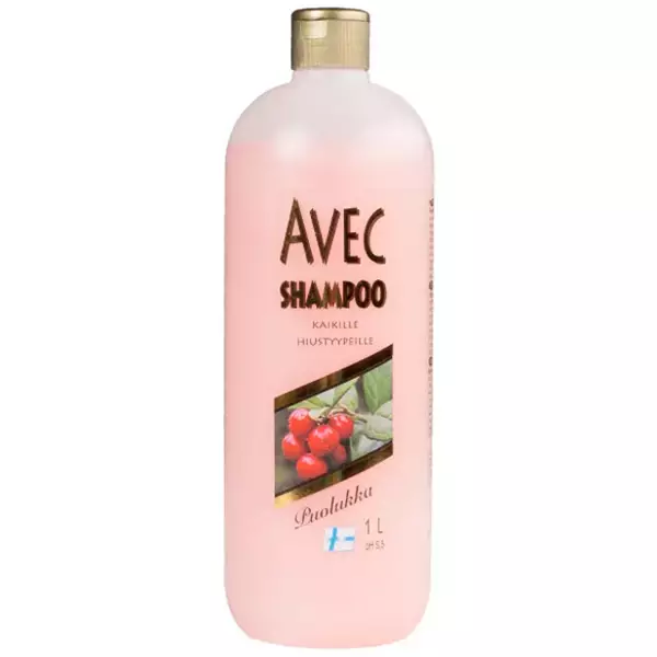 Puolukkauutetta sisältävä avec puolukkashampoo 1 litran pullo - Shampoot - 6419642302146 - 1