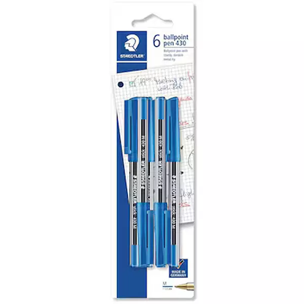 Staedtler 430 kuulakärkikynät 6 kpl - Tussit, kynät ja kynäharpit - 4007817429136 - 1