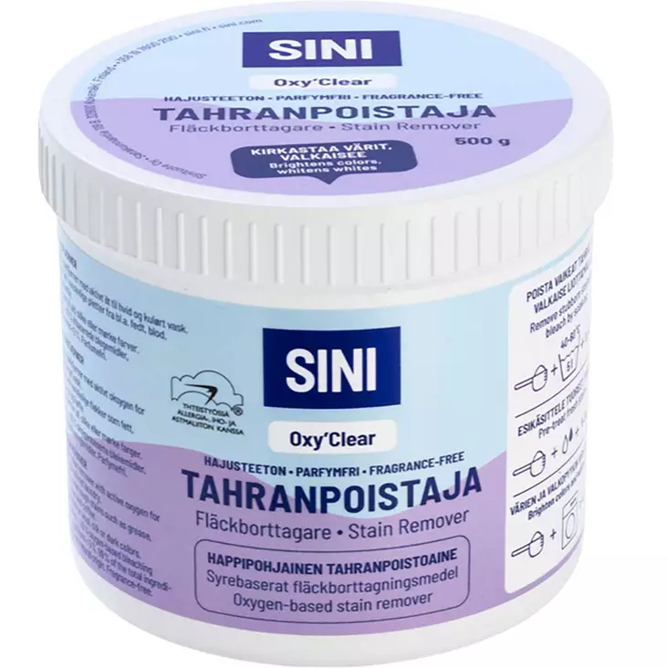 Sini oxy clear tahranpoistaja 500 g - Pyykinpesuaineet - 6423800070556 - 1