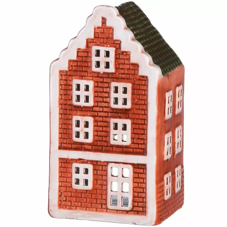 Joulukylän talolyhty keraamisesta materiaalista - Talolyhdyt - 6410416581576 - 1