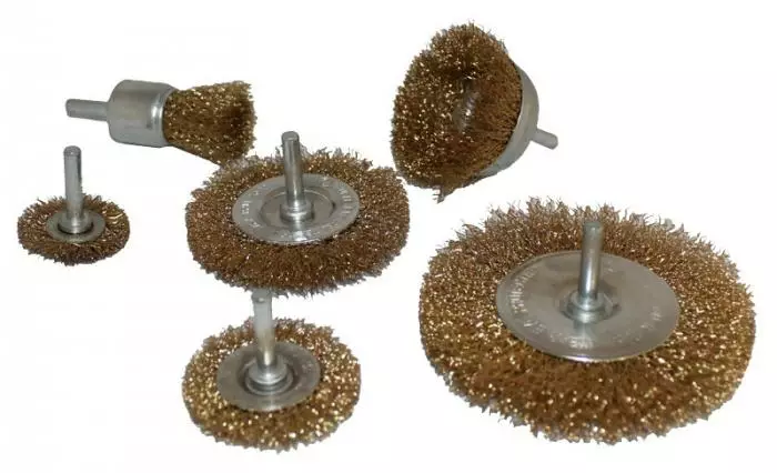 Teräsharjasetti 6-osainen porakoneeseen Brusherspeed - Porakoneen kiillotus- ja hiomatarvikkeet - 6430032157436 - 1